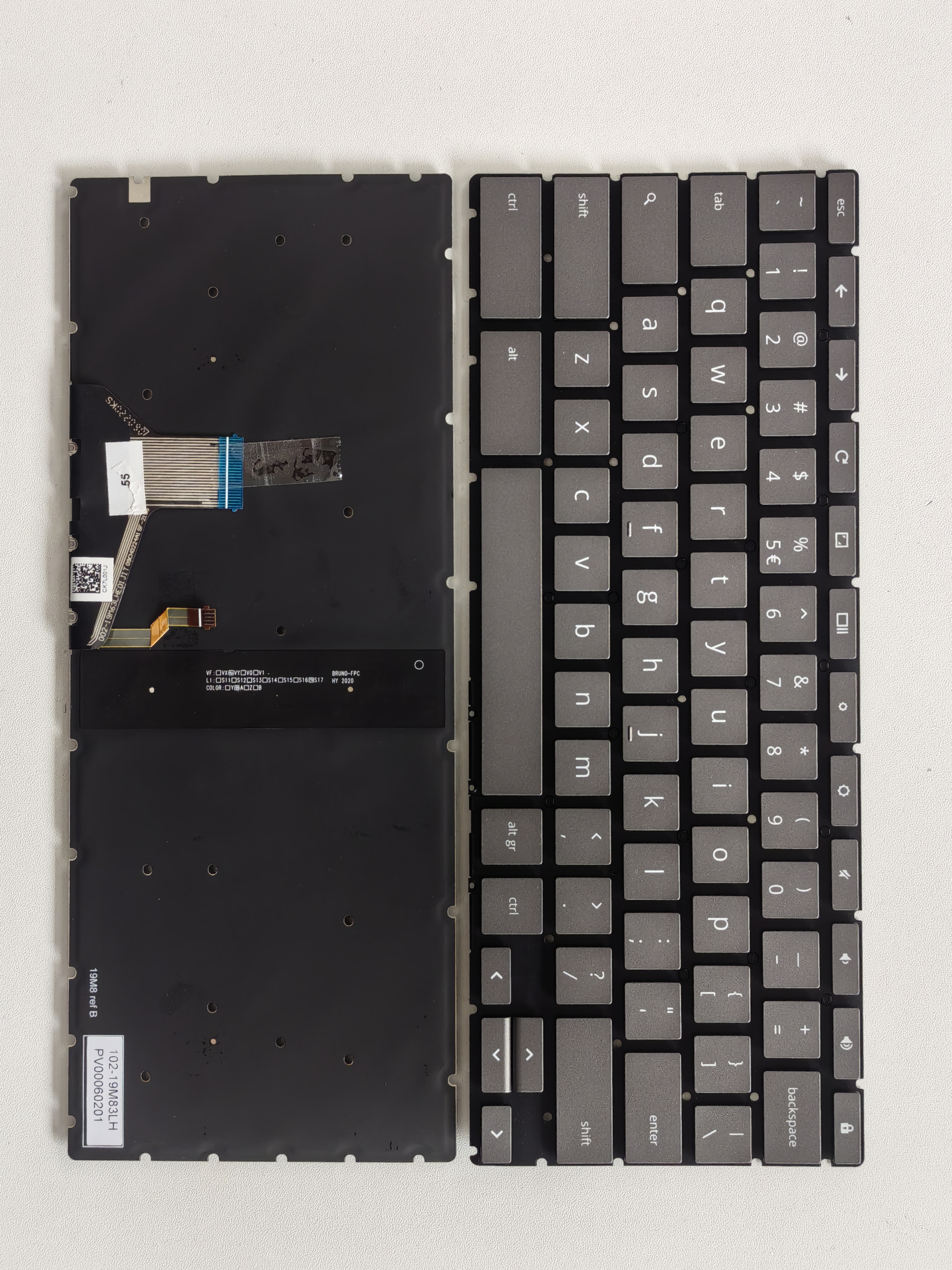 Picture of New Replacement Laptop Keyboard For HP PRO C640 Google Laptop with Lock Grey Backlit US Layout
